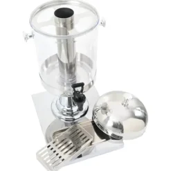 Dryckesautomater-Juiceautomatsbeholder i rostfritt stål - Serveringslösning för buffé | Volym: 8 L | Färg: Silver