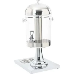 Dryckesautomater-Juiceautomatsbeholder i rostfritt stål - Serveringslösning för buffé | Volym: 8 L | Färg: Silver