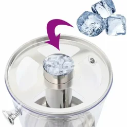 Dryckesautomater-Juiceautomatsbeholder i rostfritt stål - Serveringslösning för buffé | Volym: 8 L | Färg: Silver