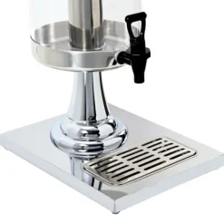 Dryckesautomater-Juiceautomatsbeholder i rostfritt stål - Serveringslösning för buffé | Volym: 8 L | Färg: Silver