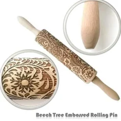 Julblomma snöflingamönster kavel explosion blomma träprägling 35*5CM