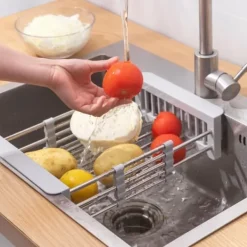 Justerbar diskbänkskorg för grönsaksdiskmaskin grå L
