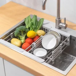 Justerbar diskbänkskorg för grönsaksdiskmaskin grå L