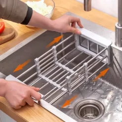 Justerbar diskbänkskorg för grönsaksdiskmaskin grå L