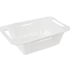 Durkslag & Silar-Justerbar kökssil för diskho, sil, durkslag för diskho, 32-44x20x8cm ORION 731623