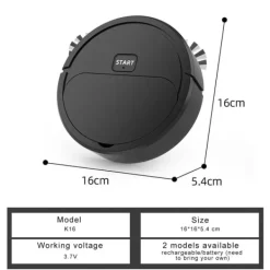 K16 Mini Robotdammsugare - Svart
