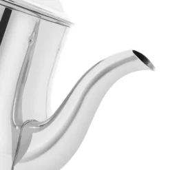 Kaffe- & Tekannor-Kaffekanna i rostfritt stål med kapacitet 1L, med utgjutningspip och lock, Silver Signature.