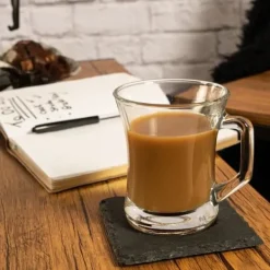 Kaffe- & Teserviser-Kaffekopp - LAV - Set med 6 delar - Klart glas - Modern stil - 225ml