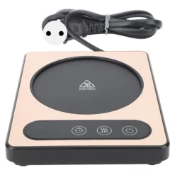 Dryckvärmare-Kaffekoppsvärmare 36W Touch Control 12h Timing Smart Kaffemugg Värmare för Kaffe Dryck Mjölk Te Varm Choklad Guld EU-kontakt 220V