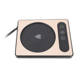 Dryckvärmare-Kaffekoppsvärmare 36W Touch Control 12h Timing Smart Kaffemugg Värmare för Kaffe Dryck Mjölk Te Varm Choklad Guld EU-kontakt 220V
