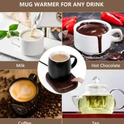 Dryckvärmare-Kaffekoppvärmare, elektrisk koppvärmare med 3 justerbara temperaturnivåer (upp till 149℉) och automatisk avstängningsfunktion, elektrisk dryckesvärmar | CDON