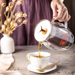 Tebryggare-Kaffe/tebryggare 0,60L fransk press roséguld KLAUSBERG KB-7722