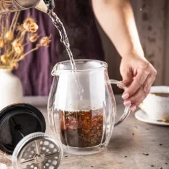 Tebryggare-Kaffe/tebryggare 0,60L fransk press roséguld KLAUSBERG KB-7722