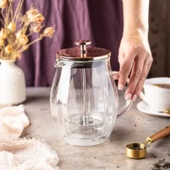 Tebryggare-Kaffe/tebryggare 0,60L fransk press roséguld KLAUSBERG KB-7722