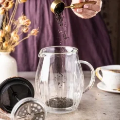 Tebryggare-Kaffe/tebryggare 0,60L fransk press roséguld KLAUSBERG KB-7722