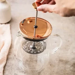 Tebryggare-Kaffe/tebryggare 0,60L fransk press roséguld KLAUSBERG KB-7722