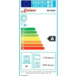 Kaiser EH 9309+KCT 6705 RI Herd, Fyra inbyggnadsugnar 90 cm 105L + induktionshäll 60 cm