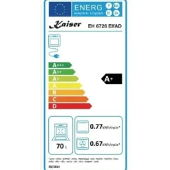 Spisar-Kaiser Four Set EH 6726 ElfAD+KCT 6705 RI HERD, Fyra inbyggnadsugnar 80L + induktionsspis, 60 cm