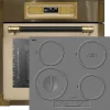 Spisar-Kaiser Four Set EH 6726 ElfAD+KCT 6705 I HERD, Fyra inbyggnadsofen 80L + induktionsspis, 60 cm