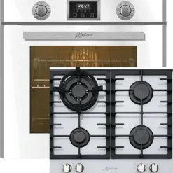 Spisar-Kaiser Set fyra EH 6326 W+KCG 6380 W, Fyra elektriska, Autonoma, 79L, Självrengörande + Gasolkök