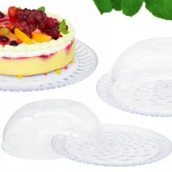 Kakfat med lock 34 cm för kakor, småkakor, frukt, form med lock och lock