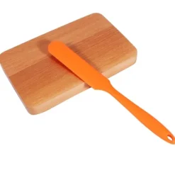 Kakkräm Smör Spatel Blandningssmet Skrapa Borste Silikon Bakning Kockverktyg Orange