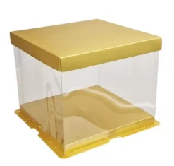 Kakburkar-Kaklåda GULD 30x30x35cm HÖG