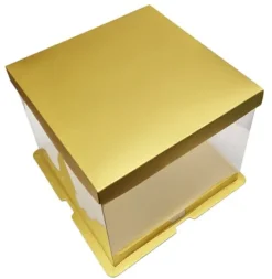 Kakburkar-Kaklåda GULD 30x30x35cm HÖG