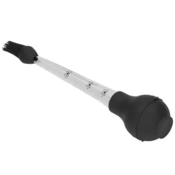 Stekpipett-Kalkon Basternål med såsborste Grillolja droppe Kryddrör Verktyg Såsnål Svart