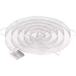Matrökare-Kallröksgenerator i rostfritt stål - Rökning av kött, fisk, ost | Diameter: 33,5 cm | Färg: Silver