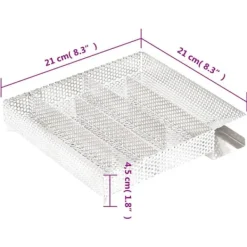 Kallröksgenerator 5-kammare i rostfritt stål | Färg: Silver | Storlek: 21 cm