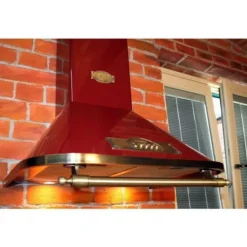 Köksfläktar-Kaminhuv - Kaiser - Empire-modell - 90 cm - Färg Bordeaux - Oberoende belysning