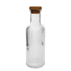 Karaff | NATIA | räfflad med propp, transparent | 1 l | 890999