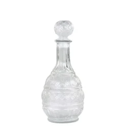 Chic Antique Karaff m mönster H28/Ø12 cm klar