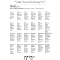 Karaffer-Karaff, vinkaraff, vattenkaraff, glaskaraff - Pisa, 1 l