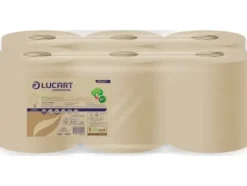 Toalettpapper-Karen Lucart EcoNatural L-ONE Maxi - Rengöringsrulle, centralt doserad, 2 lager, 158 m, cellulosa Fiberpack - 6 rullar