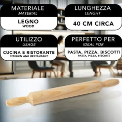 Kavlar-Kaveljärn - Ipea - BSHDMATLEG - Högkvalitativt trä - Bekväm handtag - 44 cm lång