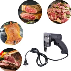 Elektriska Knivar-Kebabskärare, 80W, 220V~240V, 23*16*13 cm, EU-kontakttyp, 1-8 mm skärtjocklek