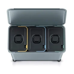 Keden Återvinningstunna 3x10l Systema 57x29x41cm Silver