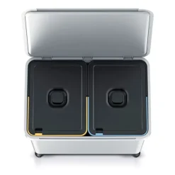 Källsorteringskärl-Keden Återvinningstunna 2x23l Systema 56x39x41 Cm Silver