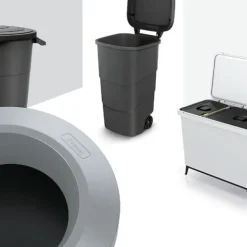 Källsorteringskärl-Keden Återvinningstunna 2x23l Systema 56x39x41 Cm Silver