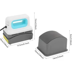 Ångpressar-Kepsvärmepress - Handhållen press - 300 W - 4 lägen 130–190 °C - EU 220 V - Säkerhetsbas & kepskudde - Non-stick - 1 m sladd - Grön/Vit/Grå