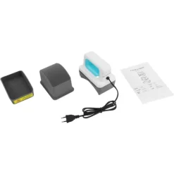 Ångpressar-Kepsvärmepress - Handhållen press - 300 W - 4 lägen 130–190 °C - EU 220 V - Säkerhetsbas & kepskudde - Non-stick - 1 m sladd - Grön/Vit/Grå