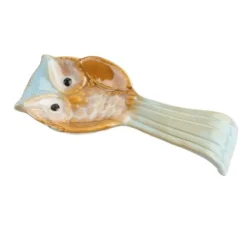 Keramisk konstnärlig ugglaskedhållare för köksheminredning