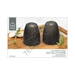 Salt- & Pepparströare-KERAMISK SALT- OCH PEPPARSKAKARE Set Negro