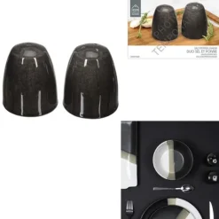 Salt- & Pepparströare-KERAMISK SALT- OCH PEPPARSKAKARE Set Negro