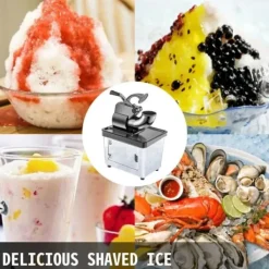 Ismaskiner-180kg/h elektrisk rakad ismaskin med 34L islagringskapacitet, snökon maskin med effektiva dubbla blad, lätt att använda