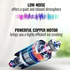 Ismaskiner-180kg/h elektrisk rakad ismaskin med 34L islagringskapacitet, snökon maskin med effektiva dubbla blad, lätt att använda