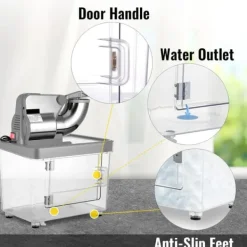 Ismaskiner-180kg/h elektrisk rakad ismaskin med 34L islagringskapacitet, snökon maskin med effektiva dubbla blad, lätt att använda