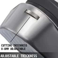 Köttskivare-60kg/24h 0-8mm justerbar tjocklek sladdlös elektrisk kebabskärare med 2 laddningsbara batterier och reservblad